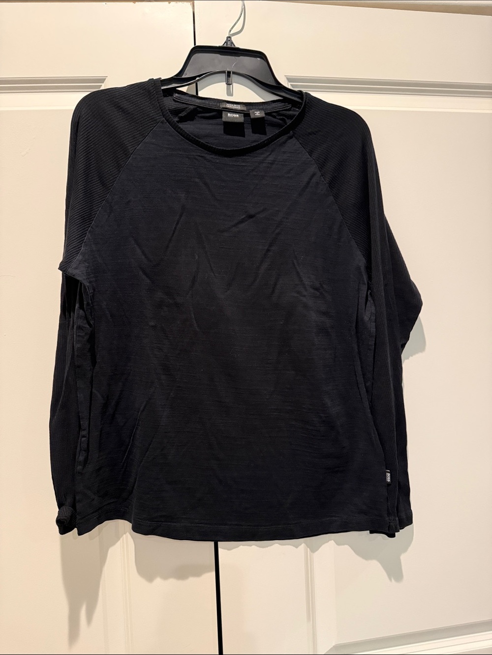 Hugo Boss Black Long Sleeve Raglan Crewneck Tee